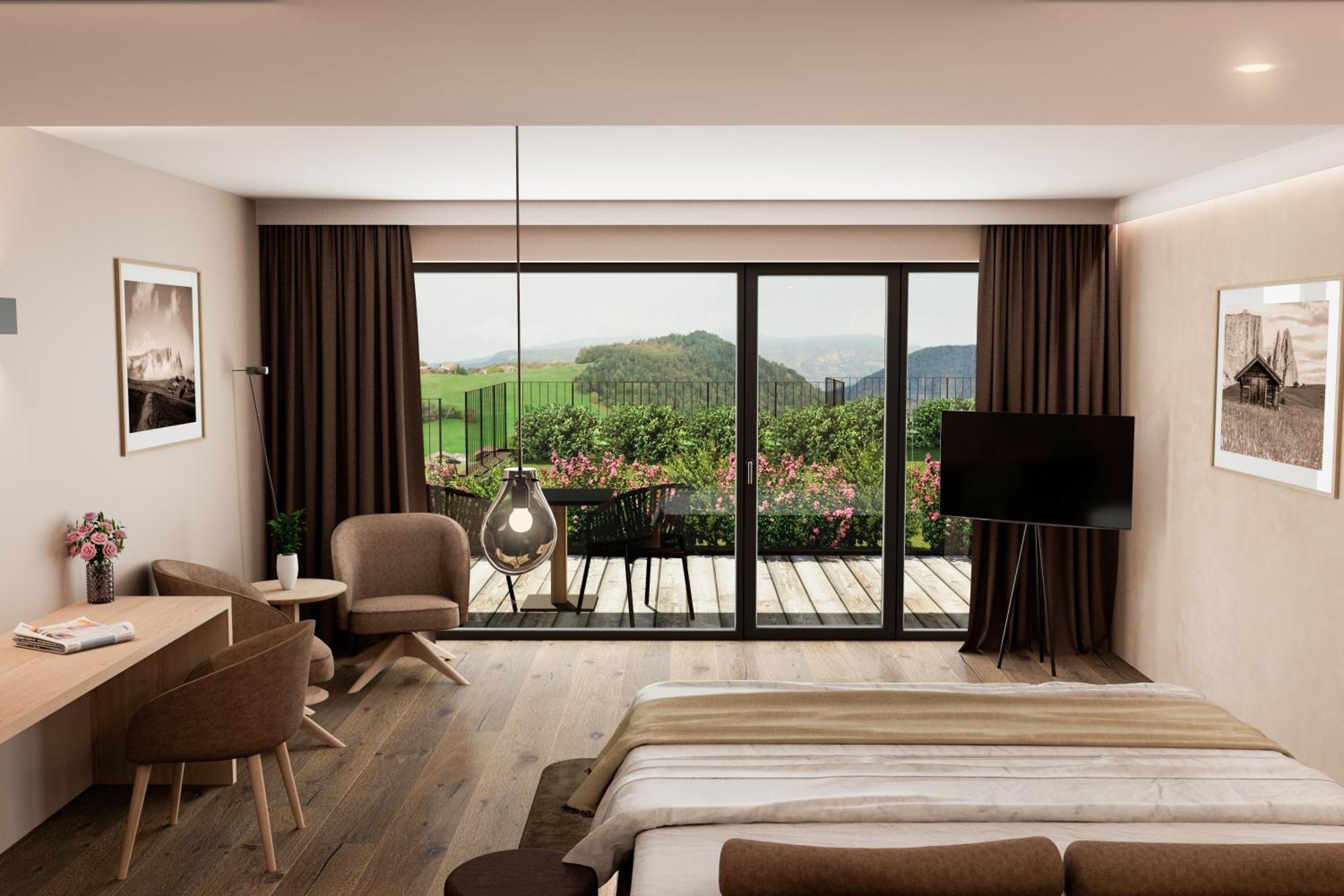 Hotel Alpenflora Castelrotto Ruang foto